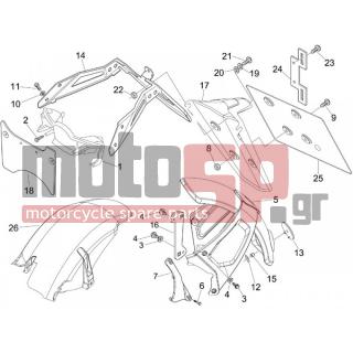Gilera - NEXUS 125 E3 2007 - Body Parts - Aprons back - mudguard - 20104 - Παξιμάδι M4