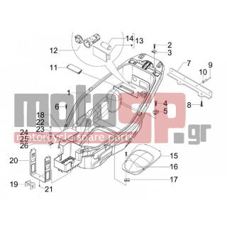 Gilera - NEXUS 125 IE E3 2009 - Body Parts - bucket seat - 272836 - ΒΙΔΑ M6X16.