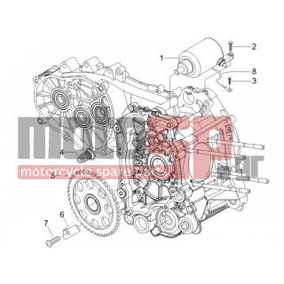 Gilera - NEXUS 250 E3 2006 - Engine/Transmission - Start - Electric starter - 8375 - Βίδα M6x14