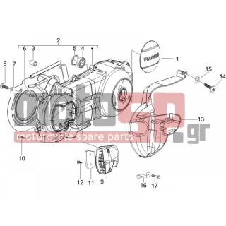 Gilera - NEXUS 250 E3 2006 - Engine/Transmission - COVER sump - the sump Cooling - 834266 - ΔΙΑΦΡΑΓΜΑ ΑΕΡΟΣ GT 200-X8