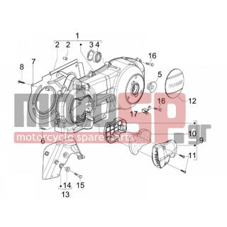 Gilera - NEXUS 300 IE E3 2008 - Engine/Transmission - COVER sump - the sump Cooling - 430264 - ΒΙΔΑ M5X10