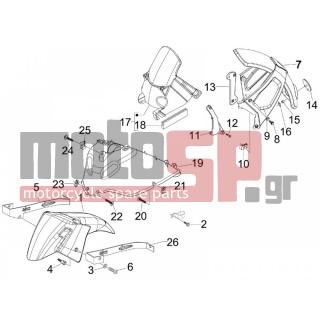 Gilera - NEXUS 300 IE E3 2008 - Body Parts - Apron radiator - Feather - CM175101 - Τσιμούχα