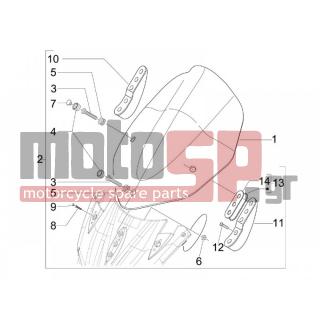 Gilera - NEXUS 300 IE E3 2011 - Body Parts - Windshield - Glass - 20206 - Παξιμάδι M6