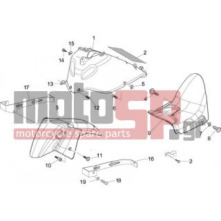 Gilera - NEXUS 500 E3 2011 - Body Parts - Apron radiator - Feather