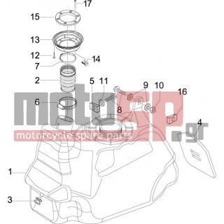 Gilera - NEXUS 500 E3 2011 - Body Parts - tank - 828021 - Βίδα