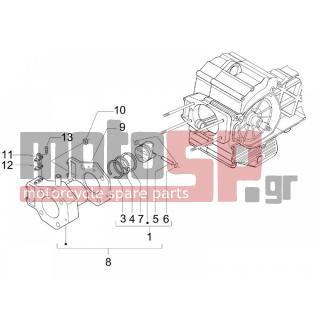Gilera - NEXUS 500 E3 2011 - Engine/Transmission - Complex cylinder-piston-pin - 434541 - ΒΙΔΑ M6X16 SCOOTER CL10,9