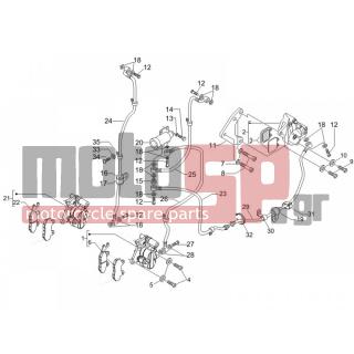 Gilera - NEXUS 500 E3 2011 - Brakes - brake lines - Brake Calipers - 15792 - Βίδα M8x30