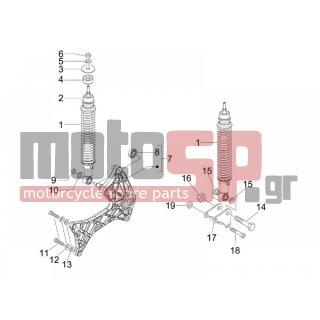 Gilera - RUNNER 125 ST 4T E3 2011 - Suspension - Place BACK - Shock absorber