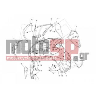 Gilera - RUNNER 125 ST 4T E3 2011 - Body Parts - mask front - 654982 - ΚΑΠΑΚΙ ΠΟΔΙΑΣ RUNNER ST ΠΑΝΩ ΑΡ AΒΑΦΟ