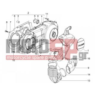 Gilera - RUNNER 125 VX 4T 2005 - Engine/Transmission - COVER sump - the sump Cooling - 845395 - ΔΙΑΦΡΑΓΜΑ ΑΕΡΟΣ FLY 125/150 4T