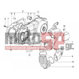 Gilera - RUNNER 125 VX 4T E3 2007 - Engine/Transmission - COVER sump - the sump Cooling - 845395 - ΔΙΑΦΡΑΓΜΑ ΑΕΡΟΣ FLY 125/150 4T