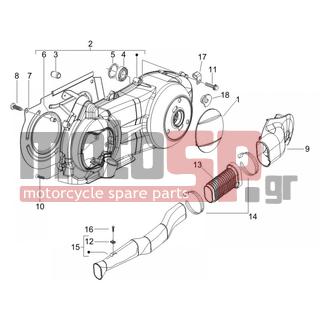 Gilera - RUNNER 125 VX 4T E3 SERIE SPECIALE 2007 - Engine/Transmission - COVER sump - the sump Cooling - 871470 - Καπάκι συστήματος μετάδοσης κομπλέ