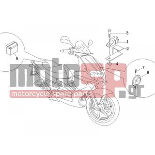 Gilera - RUNNER 125 VX 4T E3 SERIE SPECIALE 2007 - Electrical - Relay - Battery - Horn - 434541 - ΒΙΔΑ M6X16 SCOOTER CL10,9