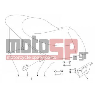 Gilera - RUNNER 125 VX 4T E3 SERIE SPECIALE 2007 - Body Parts - Saddle / Seats - 623989 - ΛΑΜΑΚΙ ΜΕΝΤΕΣΕ ΣΕΛΛΑΣ RUNNER ST