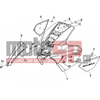Gilera - RUNNER 125 VX 4T RACE 2005 - Body Parts - mask front - 575249 - ΒΙΔΑ M6x22 ΜΕ ΑΠΟΣΤΑΤΗ