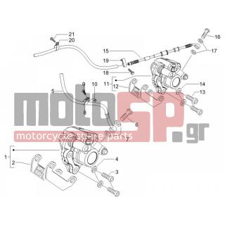 Gilera - RUNNER 125 VX 4T RACE E3 2006 - Φρένα - brake lines - Brake Calipers - 15792 - Βίδα M8x30