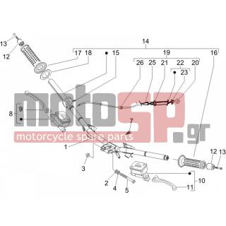 Gilera - RUNNER 125 VX 4T RACE E3 2006 - Frame - Wheel - brake Antliases - 562923 - ΡΟΔΕΛΑ 27X38,3X1,2