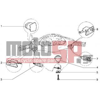 Gilera - RUNNER 180 VXR < 2005 - Electrical - Electrical devices - 294342 - Διακόπτης φλας