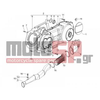 Gilera - RUNNER 200 ST 4T E3 2010 - Engine/Transmission - COVER sump - the sump Cooling - 834266 - ΔΙΑΦΡΑΓΜΑ ΑΕΡΟΣ GT 200-X8