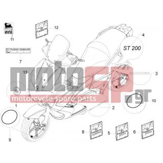 Gilera - RUNNER 200 ST 4T E3 2008 - Body Parts - Signs and stickers - 673533 - ΣΗΜΑ ΠΟΔΙΑΣ RUNNER 