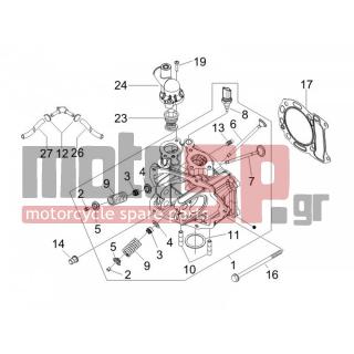Gilera - RUNNER 200 ST 4T E3 2008 - Engine/Transmission - Group head - valves - 434381 - ΣΩΛΗΝΑΣ BY PASS X8