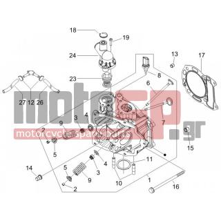 Gilera - RUNNER 200 VXR 4T 2006 - Engine/Transmission - Group head - valves - 434381 - ΣΩΛΗΝΑΣ BY PASS X8