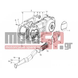 Gilera - RUNNER 200 VXR 4T RACE E3 2006 - Engine/Transmission - COVER sump - the sump Cooling - 834266 - ΔΙΑΦΡΑΓΜΑ ΑΕΡΟΣ GT 200-X8