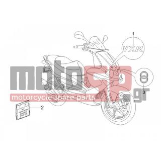 Gilera - RUNNER 200 VXR 4T RACE E3 2006 - Body Parts - Signs and stickers - 62447000A2 - ΑΥΤ/ΤΑ ΣΕΤ RUNNER RST 06΄ RACE ΜΑΥΡ/ΚΙΤΡ