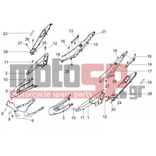 Gilera - RUNNER 200 VXR 4T RACE E3 2006 - Body Parts - Side skirts - Spoiler - 6241090090 - maniglia συνεπιβάτη δεξιά
