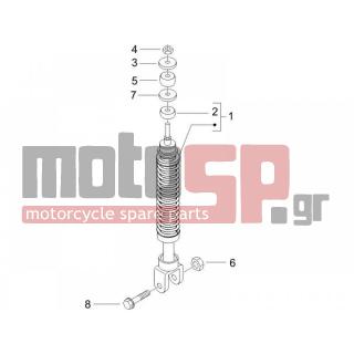 Gilera - RUNNER 50 PURE JET 2006 - Suspension - Place BACK - Shock absorber - 16408 - Ροδέλα ελαστική 13,75x8,15x4,5