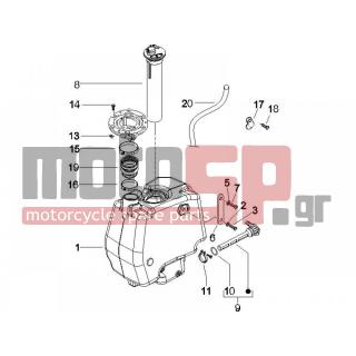 Gilera - RUNNER 50 PURE JET 2006 - Body Parts - tank - 258249 - ΒΙΔΑ M4,2x19 (ΛΑΜΑΡΙΝΟΒΙΔΑ)
