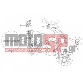 Gilera - RUNNER 50 PURE JET RACE 2005 - Body Parts - Signs and stickers - 62447000A2 - ΑΥΤ/ΤΑ ΣΕΤ RUNNER RST 06΄ RACE ΜΑΥΡ/ΚΙΤΡ