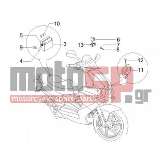 Gilera - RUNNER 50 PURE JET RACE 2005 - Electrical - Relay - Battery - Horn - 434541 - ΒΙΔΑ M6X16 SCOOTER CL10,9