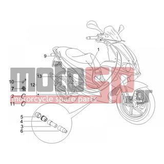 Gilera - RUNNER 50 PURE JET SC 2006 - Frame - cables - 271976 - ΚΑΠΑΚΙ ΔΙΑΚΛΑΔ ΚΑΤΩ HEXAGON