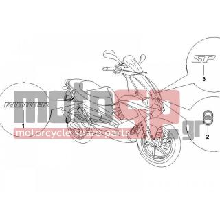Gilera - RUNNER 50 SP 2006 - Εξωτερικά Μέρη - Signs and stickers - 623969 - ***ΣΗΜΑ ΜΟΥΤΣΟΥΝΑΣ RUNNER 50 RST E3
