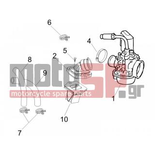 Gilera - RUNNER 50 SP 2007 - Engine/Transmission - CARBURETOR COMPLETE UNIT - Fittings insertion - 488139 - ΣΩΛΗΝΑΚΙ ΒΕΝΖΙΝΗΣ RUN 50 FL-RST BY PASS