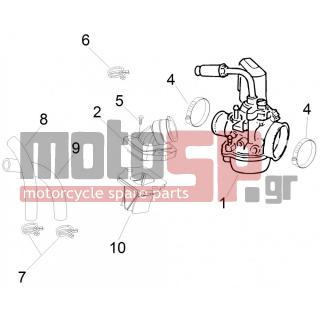 Gilera - RUNNER 50 SP 2008 - Engine/Transmission - CARBURETOR COMPLETE UNIT - Fittings insertion - 484260 - ΣΩΛΗΝΑΚΙ ΒΕΝΖΙΝΗΣ RUN 50 FL-RST BY PASS
