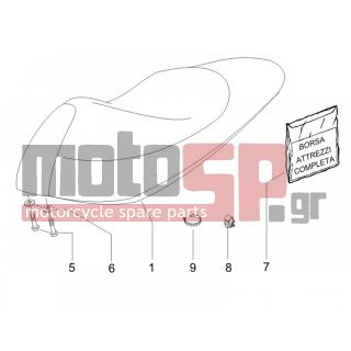 Gilera - RUNNER 50 SP 2011 - Body Parts - Saddle / Seats - 672301 - ΣΕΛΑ RUNNER 50 SP MY10