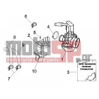 Gilera - RUNNER 50 SP RACE 2005 - Engine/Transmission - CARBURETOR COMPLETE UNIT - Fittings insertion - 484260 - ΣΩΛΗΝΑΚΙ ΒΕΝΖΙΝΗΣ RUN 50 FL-RST BY PASS