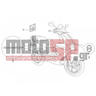 Gilera - RUNNER 50 SP RACE 2005 - Εξωτερικά Μέρη - Signs and stickers - 62447000A3 - ΑΥΤ/ΤΑ ΣΕΤ RUNNER RST 06΄ RACE ΓΚΡΙ/ΜΑΥΡ