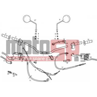 Gilera - SMT < 2005 - Frame - Steering and controls - ODN00D01000701 - Διακόπτης stop