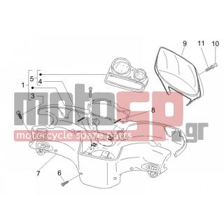 Gilera - STALKER 2007 - Body Parts - COVER steering - 621759000 - Κιτ μάσκας