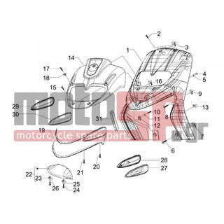 Gilera - STALKER NAKED 2008 - Body Parts - mask front - 296141 - Self tapping screw