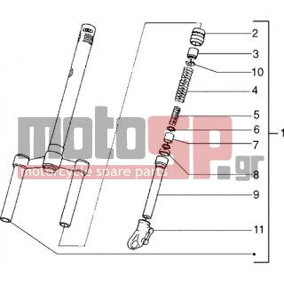Gilera - STORM < 2005 - Suspension - FRONT FORK - 272707 - ΔΑΚΤΥΛΙΔΙ ΠΥΡ TYPHOON