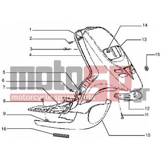 Gilera - STORM < 2005 - Body Parts - Apron-front-spoiler Sill - 9298045 - Μάσκα