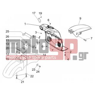 PIAGGIO - BEVERLY 400 IE E3 2007 - Body Parts - Apron radiator - Feather - 259830 - ΒΙΔΑ SCOOTER