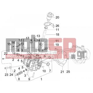PIAGGIO - BEVERLY 400 IE E3 2007 - Engine/Transmission - Group head - valves
