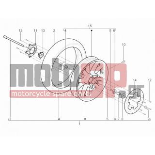 PIAGGIO - BEVERLY 400 IE E3 2006 - Frame - front wheel - 564489 - ΚΑΠΑΚΙ ΤΡΟΧΟΥ ΔΕ BEV-X9
