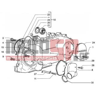 PIAGGIO - BEVERLY 125 < 2005 - Engine/Transmission - sump cooling - 258146 - ΒΙΔΑ M3X20