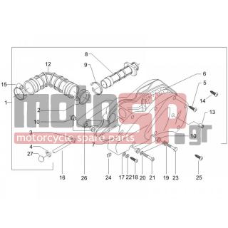 PIAGGIO - BEVERLY 400 IE E3 2006 - Engine/Transmission - Air filter - 827831 - ΤΑΠΑ ΑΠΟΣΤΡΑΓΓΙΣΗΣ ΘΑΛΑΜΟΥ ΦΙΛΤΡ SCOOTER